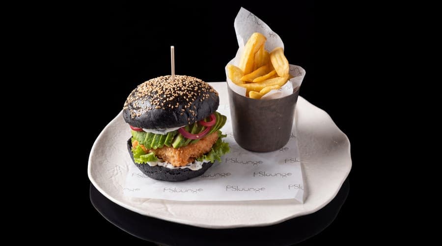 Black Salmon Burger